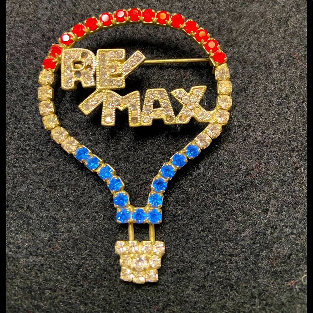RE/MAX Rhinestone Balloon Broach